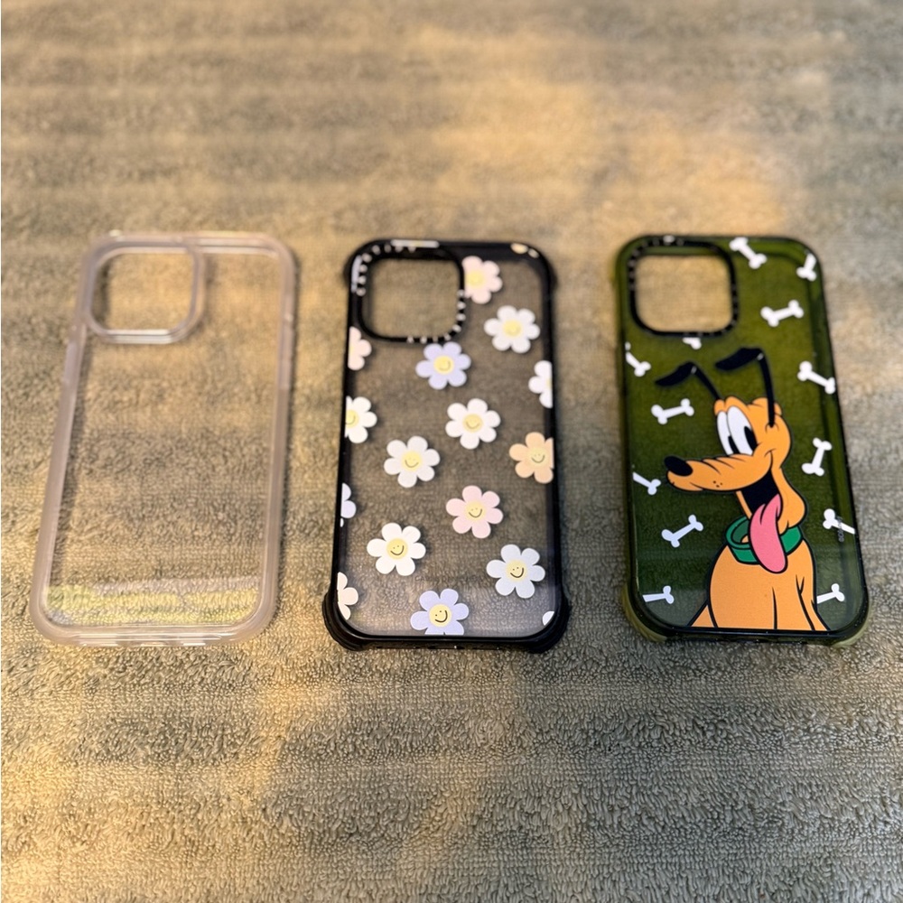 Disney Clear, Black, and Green Character Phone Case Trio